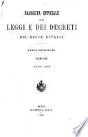 Raccolta ufficiale delle leggi e dei decreti del Regno d'Italia
