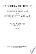 Raccolta ufficiale delle sentenze e ordinanze della Corte Costituzionale