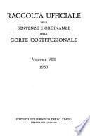 Raccolta ufficiale delle sentenze e ordinanze della Corte Costituzionale