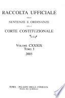 Raccolta ufficiale delle sentenze e ordinanze della Corte Costituzionale
