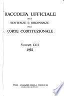 Raccolta ufficiale delle sentenze e ordinanze della Corte Costituzionale