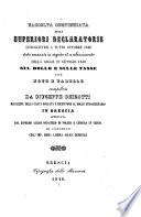 Racolta compendiata delle superiori declaratorie conoscuitesi a tutto Ottobre 1846 ..