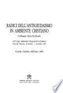 Radici dell'antigiudaismo in ambiente cristiano