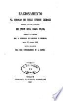 Ragionamento pel consorzio dei dugali inferiori cremonesi nella causa contro gli utenti della Roggia Polizia..