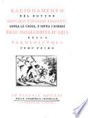 Ragionamento sopra le cause e sopra i rimedj dell'insalubrita d'aria della Val di Nievole