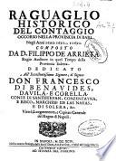 Raguaglio historico del contaggio occorso nella provincia di Bari negli anni 1690, 1691 e 1692