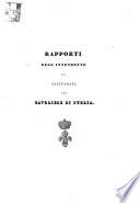 Rapporti dell'intendente di Capitanata sul Tavoliere di Puglia