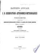 Rapporto annuale dello I. R. Osservatoria maritimo de Trieste
