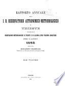 Rapporto annuale dello I.R. Osservatorio marittimo di Trieste