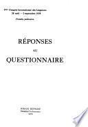 Rapports. Résumés. Dokumente. Reponses