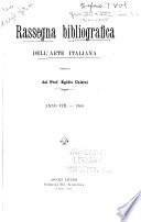Rassegna bibliografica dell'arte italiana