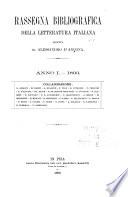 Rassegna bibliografica della letteratura italiana