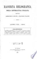 Rassegna bibliografica della letteratura italiana