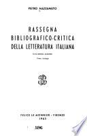 Rassegna bibliografico-critica della letteratura italiana