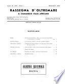 Rassegna d'oltremare Il commercio italo-africano