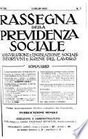 Rassegna della previdenza sociale