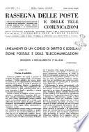 Rassegna delle poste e delle telecomunicazioni Ufficiale del Ministero delle comunicazioni