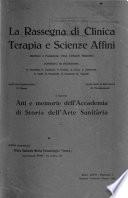 Rassegna di clinica, terapia e scienze affini