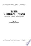 Rassegna di letteratura tomistica