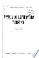 Rassegna di letteratura tomistica