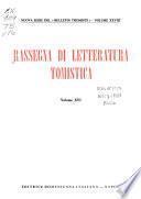 Rassegna di Letteratura Tomistica
