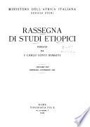 Rassegna di studi etiopici