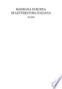 Rassegna europea di letteratura italiana