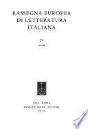 Rassegna europea di letteratura italiana