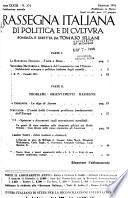 Rassegna italiana di politica e di cultura