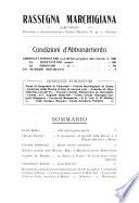 Rassegna marchigiana per le arti figurative, le bellezze naturali, la musica