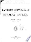 Rassegna settimanale della stampa estera