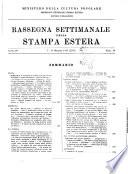 Rassegna settimanale della stampa estera