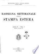 Rassegna settimanale della stampa estera