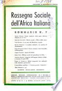 Rassegna sociale dell'Africa italiana
