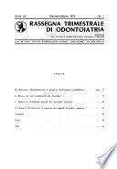 Rassegna trimestrale di odontoiatria