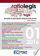 Ratio Legis (Numero 1, Anno 2016)