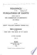 Readings on the Purgatorio of Dante: Text, translation and commentary, canto XVIII-XXXIII