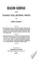 Realismo razionale, ovvero filosofia pura, religiosa, sociale