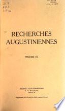 Recherches augustiniennes