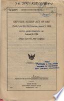 Refugee Relief Act of 1953 (Public Law 203, 83rd Cong., Aug. 7, 1953) with Amendments of Aug. 31, 1954 (Public Law 751 751, 83rd Cong.).