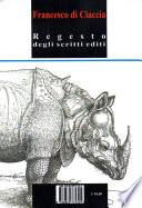 Regesto degli scritti editi