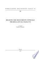 Regesto dei documenti ufficiali promulgati da Paolo VI