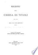 Regesto della Chiesa di Tivoli