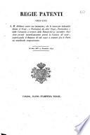 Regie Patenti colle quali S.M. dichiara essere sua intenzione, che le cause per indennita' dovute a' Corpi, o Particolari da altri Corpi ... in data delli 17 dicembre 1824