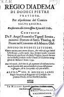 Regio diadema di dodici pietre pretiose per espositione del cantico Salve regina (etc.)