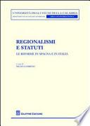 Regionalismi e statuti