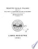 Registro navale italiano (R.N.I.) per la visita e la classificazione delle navi e dei galleggianti Libro registro
