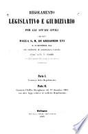 Regolamento legislativo e giudiziario per gli affari civili...