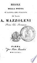 Regole della poesia sì latina che italiana
