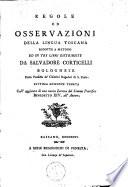 Regole ed osservazioni della lingua Toscana